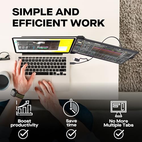 MP Portable Monitor for Laptops, New Mobile Pixels Duex Plus DS 13.3" FHD 1080P Laptops Screen Extender, USB Type-C/HDMI Plug and Play Laptop Extended Monitor, Windows/macOS/Android/Switch Compatible - Image 3