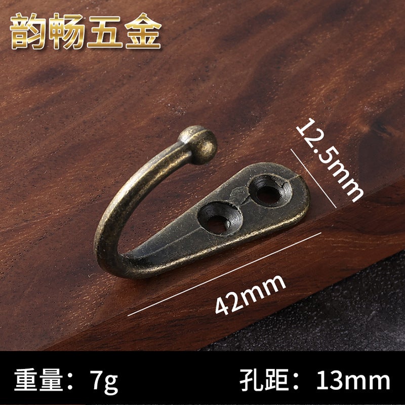 general Zinc Alloy Single Coat Hook Antique Style Wall Mount for Clothes Scarves - Image 1