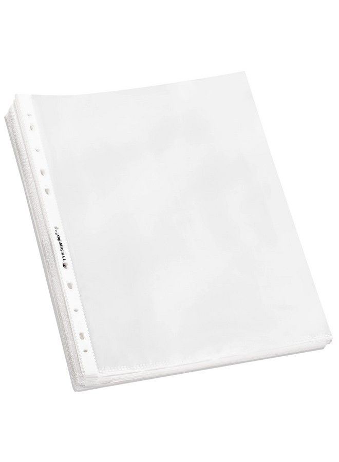 TYH Supplies 400 Pack Heavy Duty Clear Sheet Protectors For 3 Ring Binder ; 8.5 X 11 Inch ; Ultra Clear 11 Hole Plastic Page Protectors For Home Office And School ; Top Loader Plastic Sleeves  - Image 2
