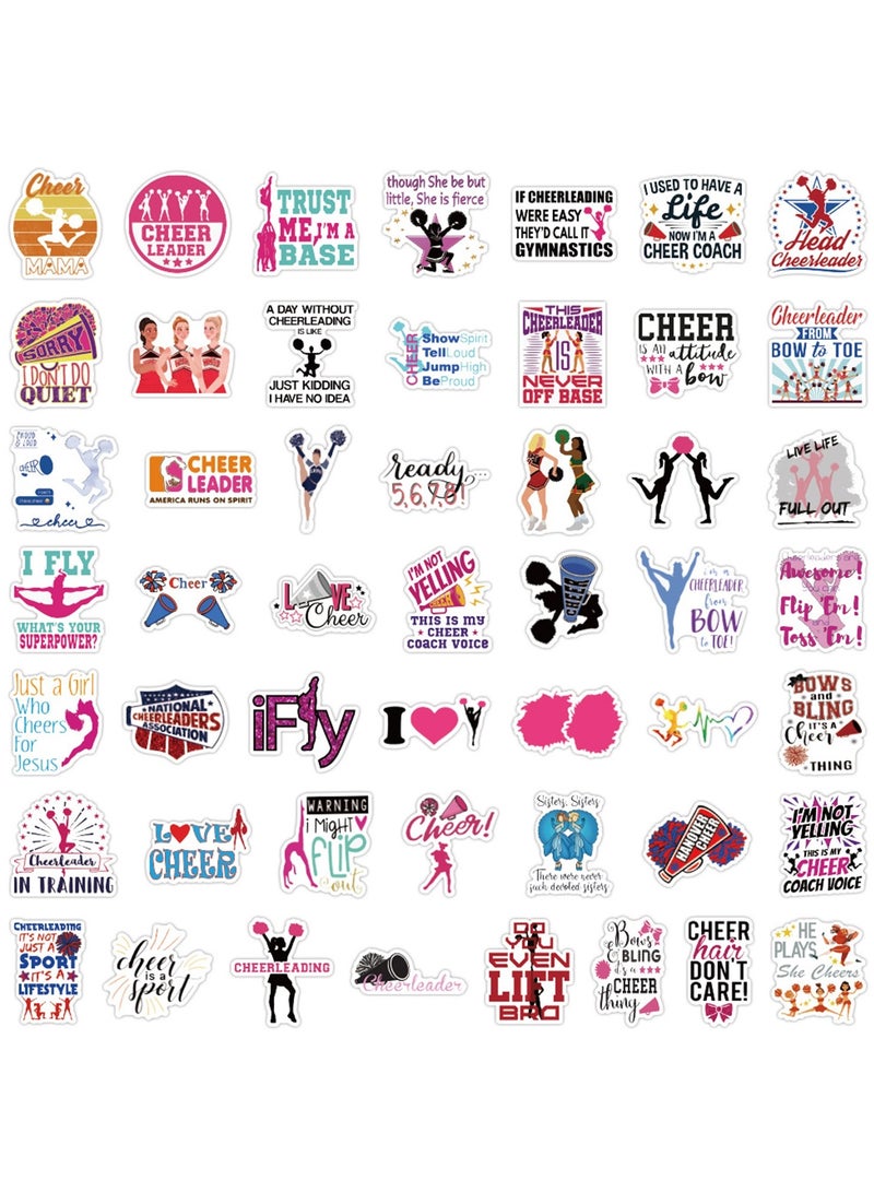 60 قطعة من ملصقات التشجيع، ملصقات فينيل مقاومة للماء، هدايا تشجيع مثالية لفتيات التشجيع وفتيات الجمباز، والمراهقات، وملصقات إيجابية لزجاجات المياه وأمتعة الكمبيوتر المحمول - Image 3