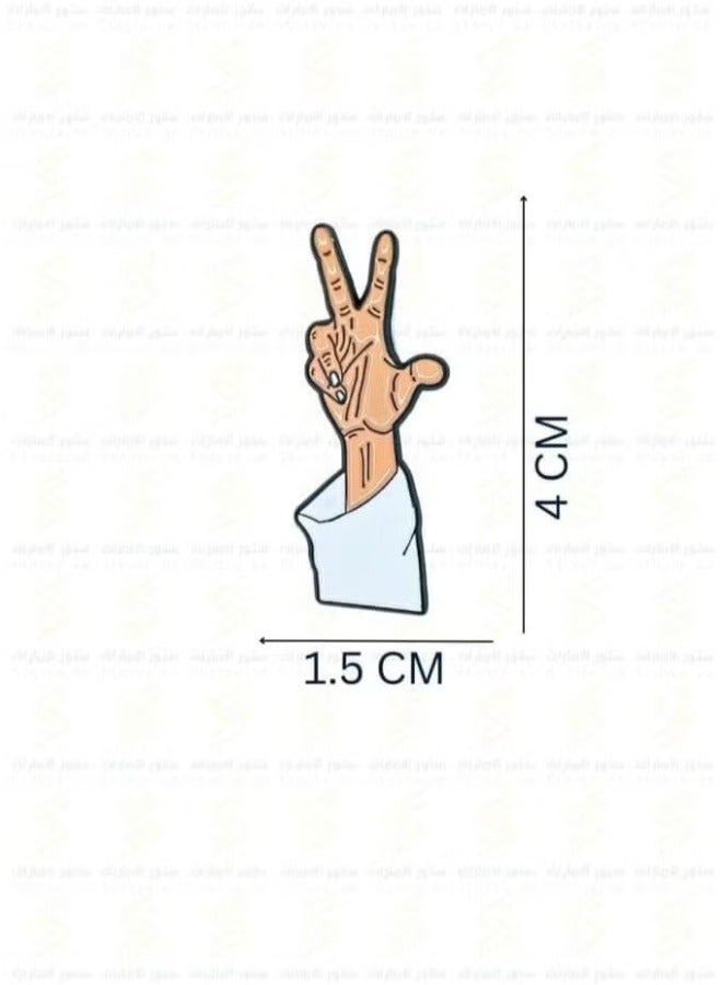 5 PCS Metal Badge 2D Sticker of Sheikh Mohammad Rashid Dubai King - Image 2