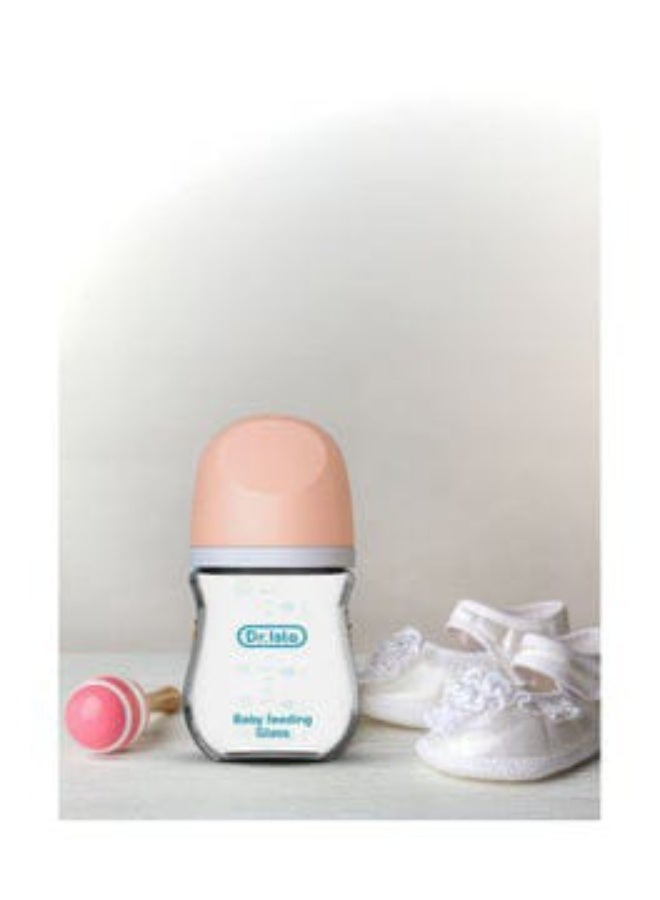 Dr.isla زجاجة رضاعة دكتور إيسلا الزجاجية المضادة للاختناق للأطفال حديثي الولادة - 160 مل، مصنوعة من زجاج البورسليكات، مضادة للمغص، خالية من مادة BPA، مناسبة للأطفال من عمر 1 إلى 3 أشهر، لون وردي -زجاجة رضاعة للأطفال-زجاجة رضاعة سهلة الاستخدام و آمنة - Image 5