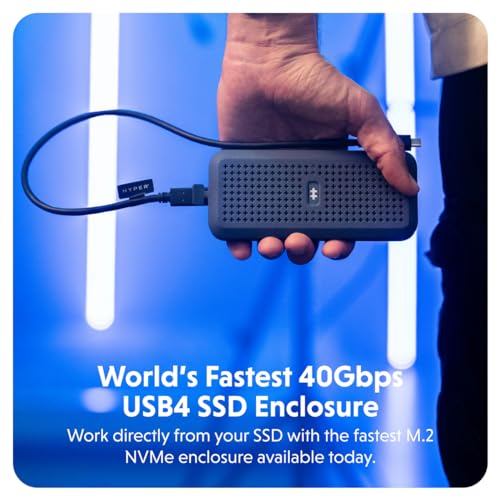 HyperDrive Next Portable 40Gbps USB4 M.2 NVMe SSD Enclosure with up to 4TB for PS5, Windows 10, macOS 12.4, and Newer, Water/Dust Resistant, Fits 2230/2240/2260/2280mm - Image 2