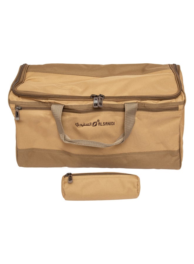 السنيدي شنطة شاي وقهوة الرحالة، شنطة كشتات، كاكي، مقاس 45*23*27سم - Image 3