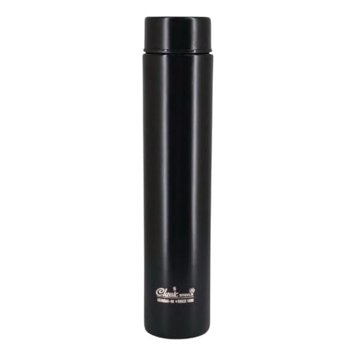 Classic Steels Super Slim Single Wall Premium Stainless Steel Water Bottle 500 ml Leak Proof, Lightweight Ideal for Office, Gym, School,Travel, Kitchen, Sports, Black. Made in India. - Image 1
