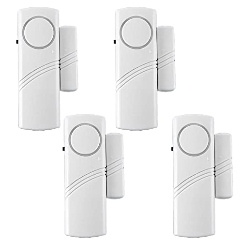 PCTC 4 Pack Home Security Door & Window Alarms for Kids Safety - DIY Protection Burglar Bell Alarm for Home & Office - Image 1