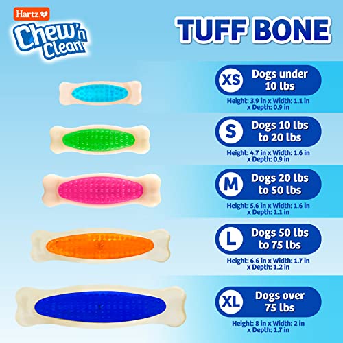 Hartz Chew 'N Clean Tuff Bone Bacon Scented Dental Dog Chew Toy - Extra Large - Image 3