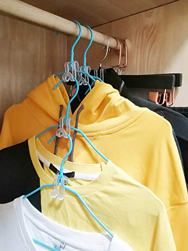Kclongvs 60 Pcs Clothes Hanger Connector Hooks, Mini Cascading Hanger Hooks for Velvet Huggable Hangers, Wooden Hangers, Heavy Duty Space Saving for Closet (Clear) - Image 4