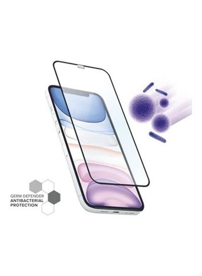 واقي شاشة من الزجاج المقوى عالي الدقة ومضاد للوهج ومقاوم للخدش لهاتف Apple iPhone 13 2021 شفاف / أسود - Image 2