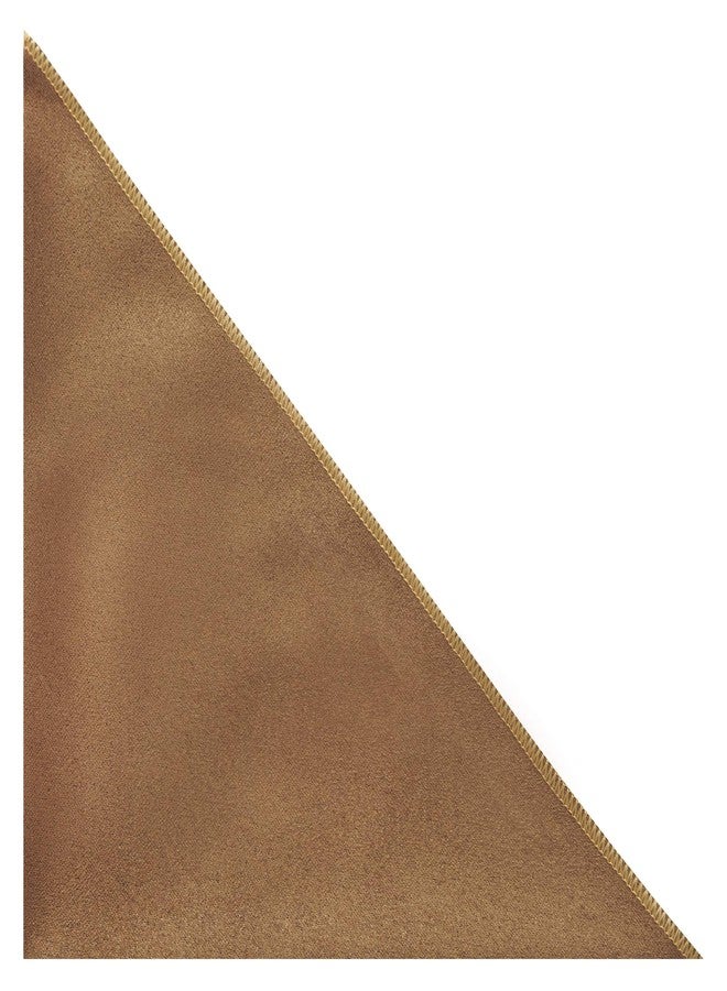 King & Priory Luxury Golden Brown Suede Pocket Square, Handkerchief, Moleskin - Image 2