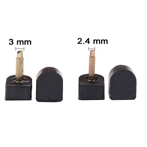 luakesa 24 Pairs High Heel Tips Shoes Replacement Tap Caps,6 Size,8,/9/10/11/12/12.5mm,U-Shape, Black - Image 4