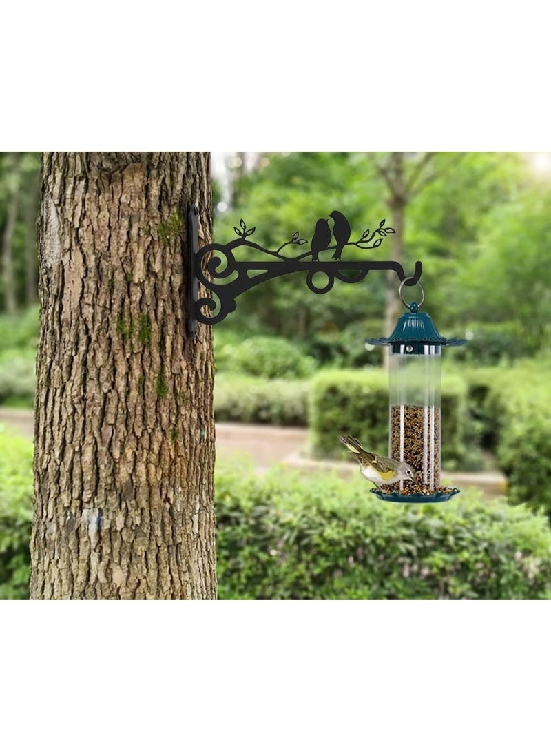 Soofam 2 قطع حامل نبات معدني سميك، حاملات نباتات زخرفية داخلية، حاملات نباتات معلقة، حامل معدني مثبت على الحائط لمصابيح الفوانيس، سلال الزهور، مغذيات الطيور، وأجراس الرياح - Image 5