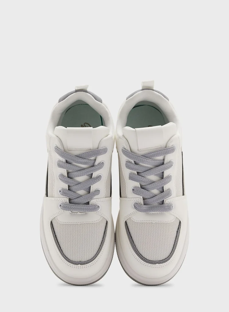 Ginger Texture And Trim Detail Sneaker