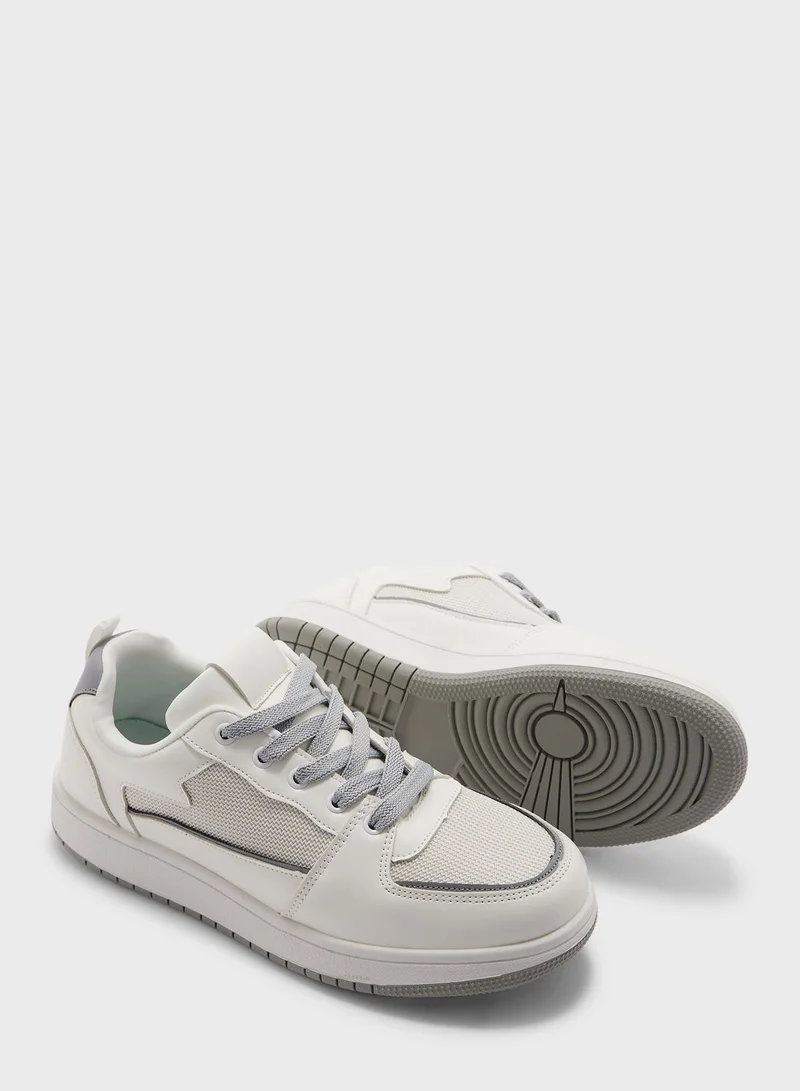 Ginger Texture And Trim Detail Sneaker