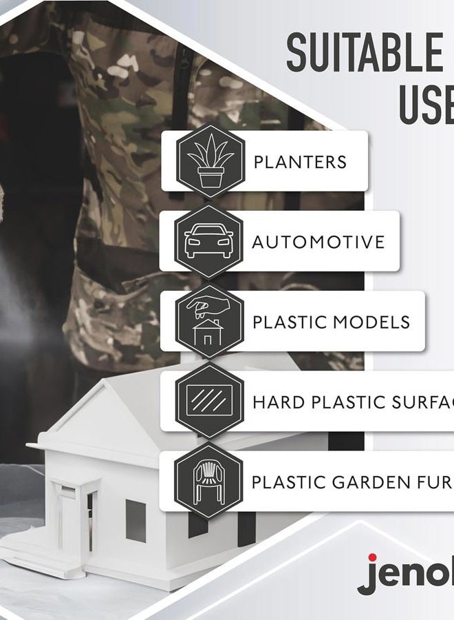 JENOLITE Plastic Primer Spray Paint | WHITE | Premium Quality Plastic Primer | Promotes Adhesion | Primer Spray Paint for Automotive, Garden Furniture, Models & Other Hard Plastics | 400ml - Image 4