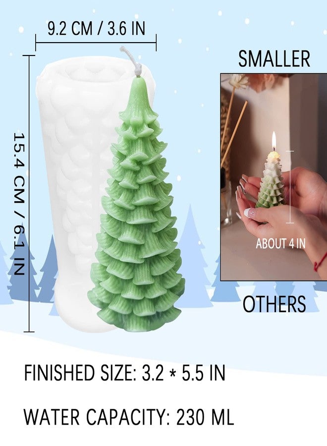 ZAKVOOR 3D Large Christmas Tree Shape Candle Mold for Candle Making Resin Casting Silicone Mold for DIY Aromatherapy Candles Wax Plaster Polymer Clay Decoration - Image 2