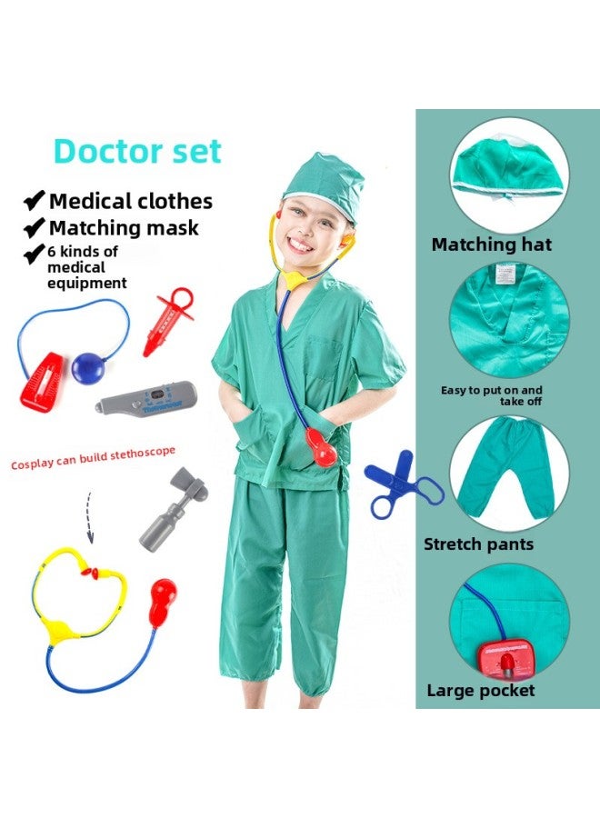 Loquat Source Role Costume Play Cosplay Kindergarten Performance Costume Fire Police Engineering Suit-Color:KN8006 Nurse Role Play 375g - Image 1