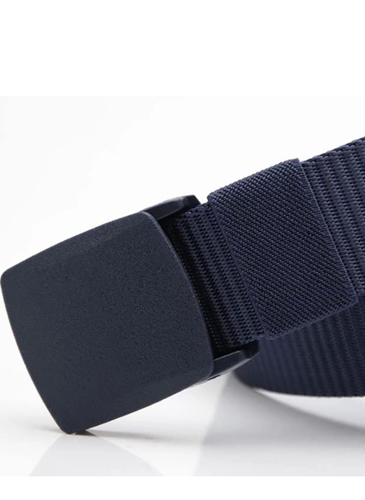 Generic - Heavy Duty Waist Belt, Metal Combat Training unisex Nylon Stretchable Black Belt For Men - Image 1