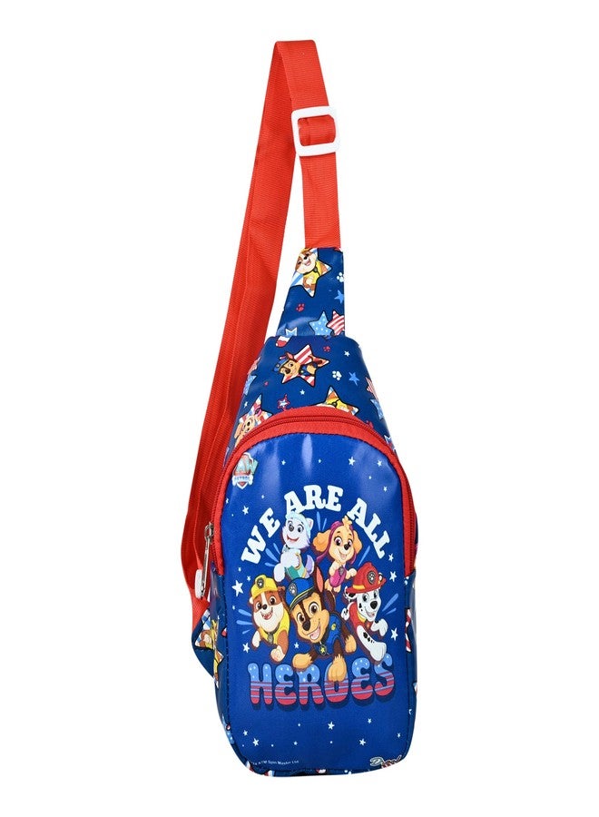 GLITREEPROPS Colourful Cross body Bags for Boys and Girls Kids School, Picnic, Return Gifts, Office | Crossbody Chest Bag with Adjustable (Paw Petrol) - Image 1