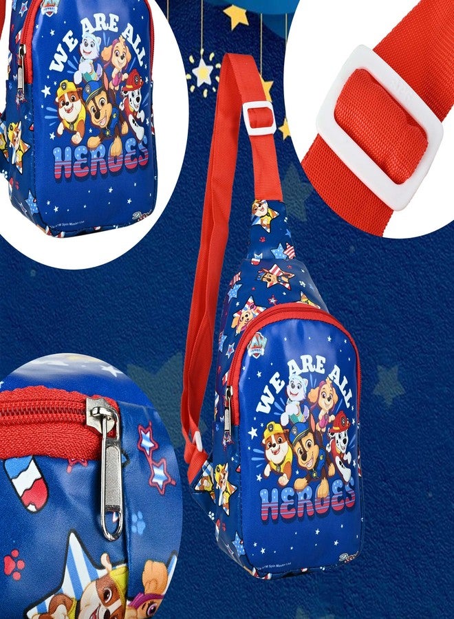 GLITREEPROPS Colourful Cross body Bags for Boys and Girls Kids School, Picnic, Return Gifts, Office | Crossbody Chest Bag with Adjustable (Paw Petrol) - Image 4