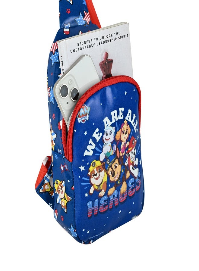 GLITREEPROPS Colourful Cross body Bags for Boys and Girls Kids School, Picnic, Return Gifts, Office | Crossbody Chest Bag with Adjustable (Paw Petrol) - Image 2