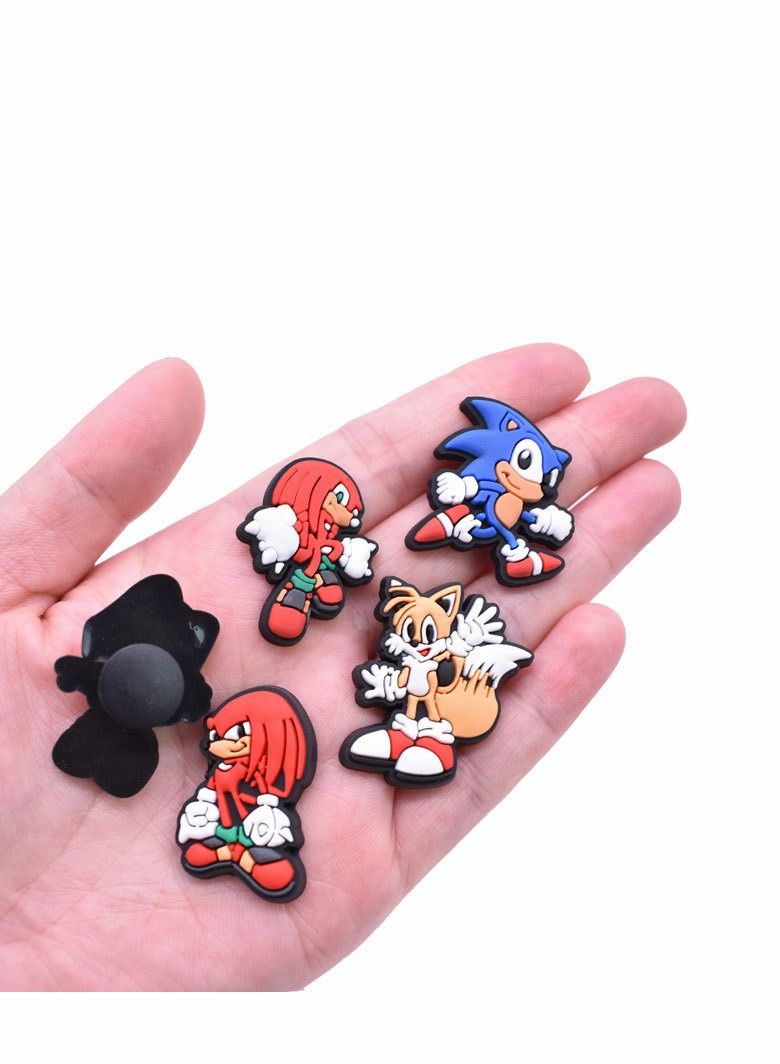 Excefore Shoe Charms Fits for DIY Clog Sandals Decoration PVC Cartoons Croc Charms Sonic Different Shoes Accessories 28 Pcs - Image 4