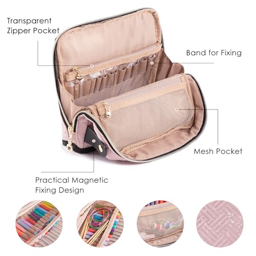 MYBAGZING Empty Crochet Hook Case - Crochet Hook Organizer Case Stand Up (Upgraded) -Corchet Organizer - Crochet Hook Holder for Knitting & Crochet Supplies, Crochet Needles, Crochet Accessories - Image 4