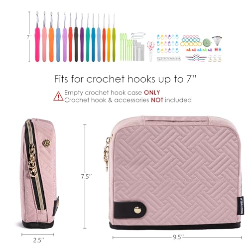 MYBAGZING Empty Crochet Hook Case - Crochet Hook Organizer Case Stand Up (Upgraded) -Corchet Organizer - Crochet Hook Holder for Knitting & Crochet Supplies, Crochet Needles, Crochet Accessories - Image 2