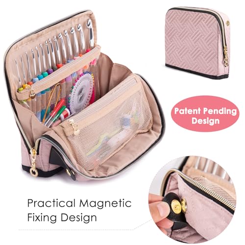 MYBAGZING Empty Crochet Hook Case - Crochet Hook Organizer Case Stand Up (Upgraded) -Corchet Organizer - Crochet Hook Holder for Knitting & Crochet Supplies, Crochet Needles, Crochet Accessories - Image 3