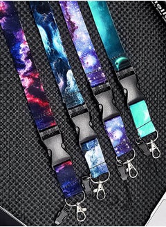 KeyAmor Set of 4 Pieces Detachable Lanyard Keychain and Keycord with 4 Transparent Badge Holders - Badge Neck Cord - Card Holder/Key Holder with Lanyard - Holder for Cards/Keys - Phone Cord - Key Lanyard - Plastic ID Badge Holder - Universal Phone Lanyard.  - Image 2