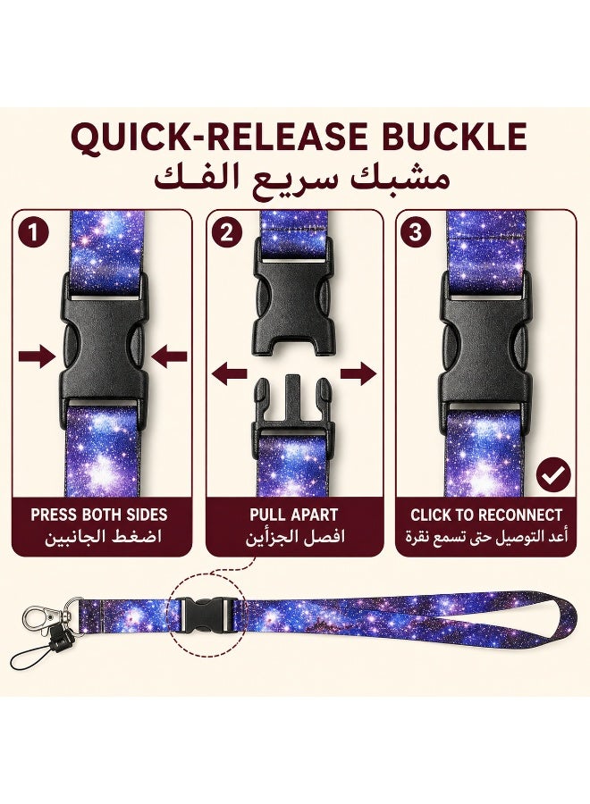 KeyAmor 4-Piece Detachable Lanyard and ID Badge Holder Set with Neck Strap and Quick-Release Buckle for Work, School and Events - Image 4