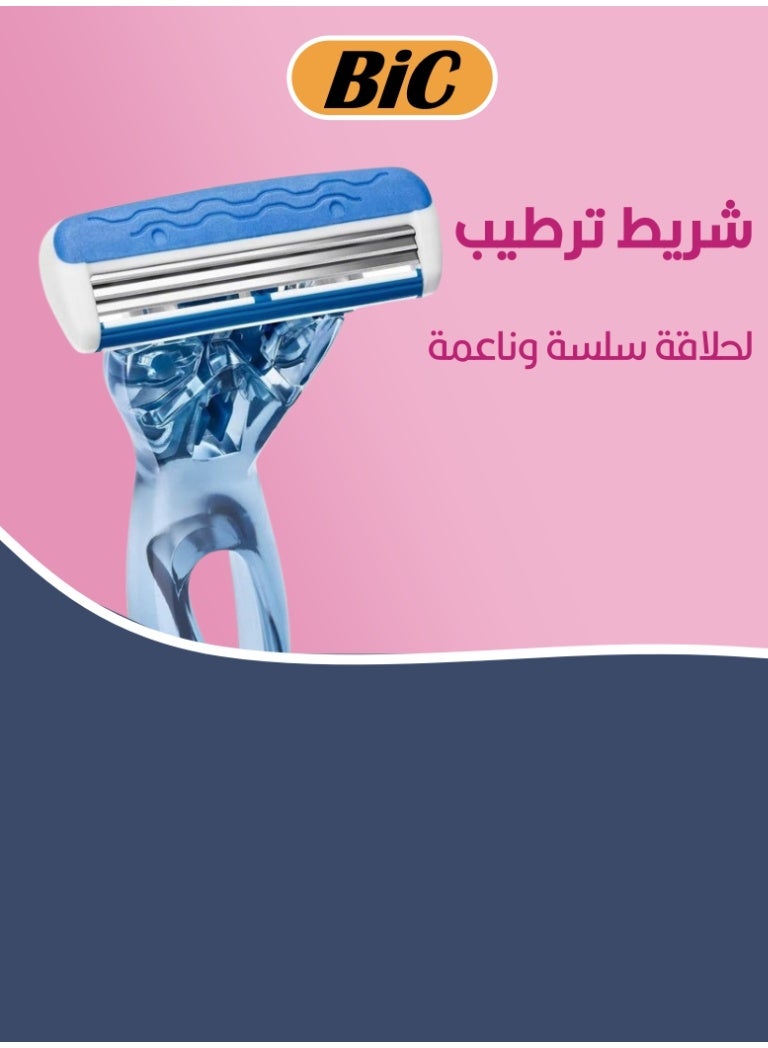 Bic Click Soleil 3 Women's Razor Set: 3 Blades + 4 Replacements - Image 4