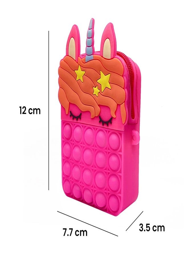 Vaayu Pop It Bag for Girls - 1Pc Pink Unicorn sling Bags for Girls Kids Sling Bags for Girls - Small size (Pink) - Image 2