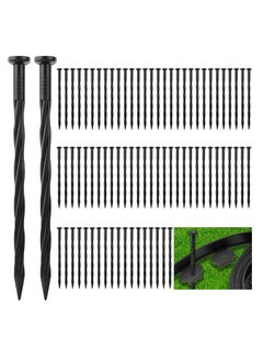 Excefore Garden Landscape Edging Stakes, 8 Inch Plastic Landscape Edging Nails, Spiral Landscape Stake, for use with Paver Edging, Landscape Edging, Artificial Turf  - Image 1