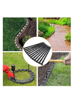 Excefore Garden Landscape Edging Stakes, 8 Inch Plastic Landscape Edging Nails, Spiral Landscape Stake, for use with Paver Edging, Landscape Edging, Artificial Turf  - Image 5