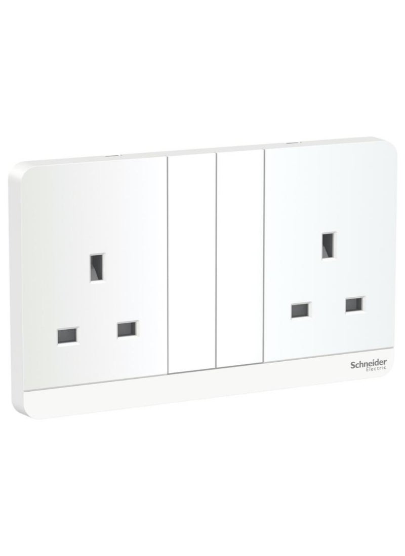 Schneider Electric Avataron 2 Gang Switched Socket 14 6 X 8 6 X 3 17 Cm 