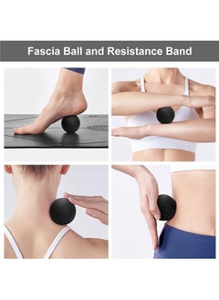 Hihonor 5 in 1 Foam Roller Set,Yoga Roller with Massage Ball and Massage Roller Stick for Deep Tissue Massage, Pain Relief of Back, Legs.Exercise Resistance Bands, Massage Ball and Carry Bag (Black)  - Image 3
