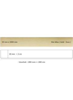 Eym 20 mm x 2800 mm Matte Gold Sibu Mirrored Plexi Strip Furniture Trim  - Image 4