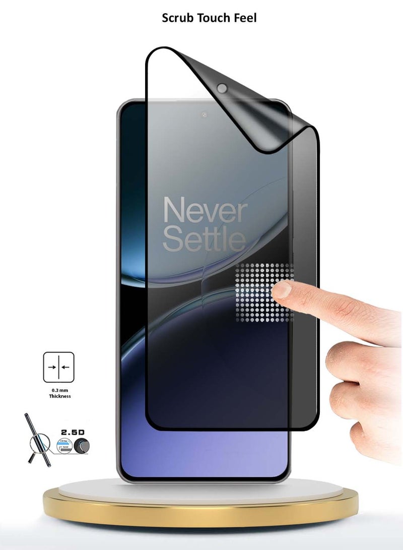 Wtech OnePlus Nord 4 5G 2024 Nano Ceramic Privacy Full Glue Full Cover Matte Flexible Screen Protector (MSCNMP) - Clear/Black - Image 3