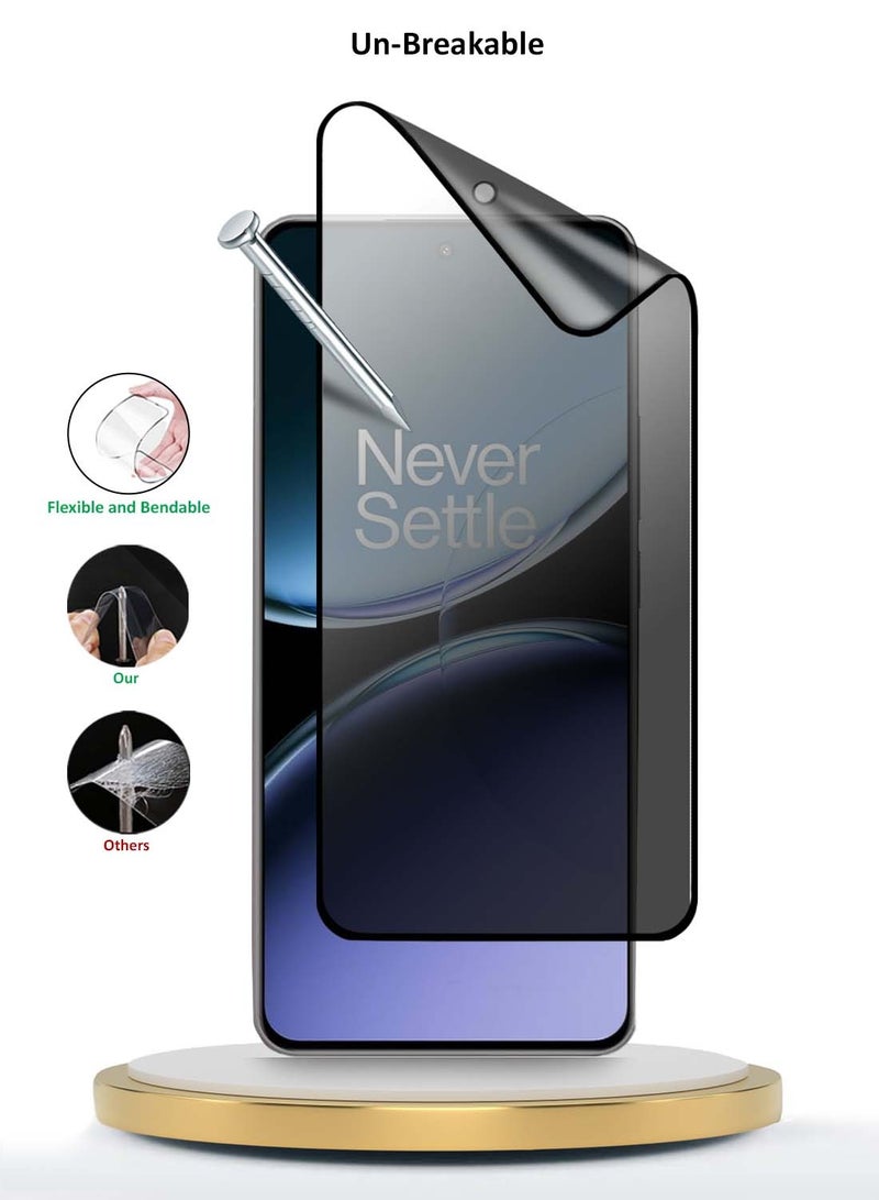 Wtech OnePlus Nord 4 5G 2024 Nano Ceramic Privacy Full Glue Full Cover Matte Flexible Screen Protector (MSCNMP) - Clear/Black - Image 4
