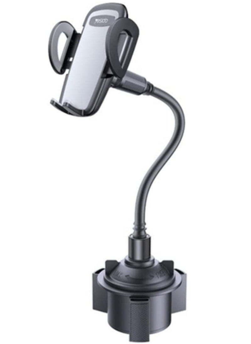 Yesido - C112 Universal Car Cup Holder with Long Flexible Gooseneck, 360° Rotation, Adjustable Base, and One-Hand Operation – Black - Image 1