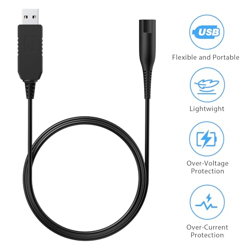 Tobfit 12V Replacement Charger for Braun Shaver, USB Charger Cord for Braun Shaver Series 9 7 6 5 3 1, Razor 3040s 310s 340S 5190cc 5040s 740S 7865 9290cc 9095cc - Image 3