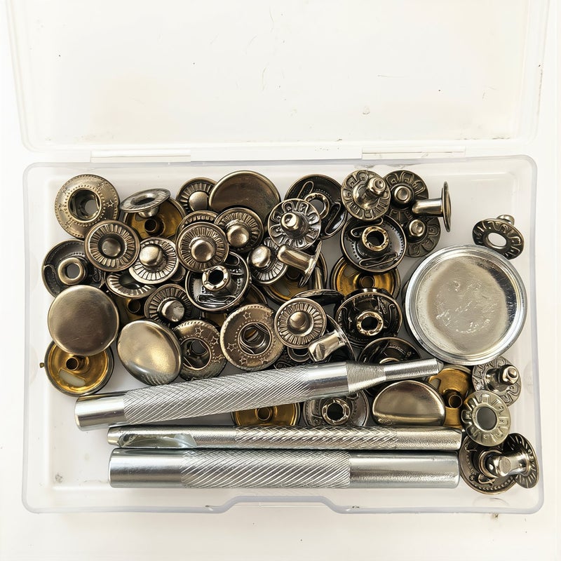 Premium No Loose 15mm Snap Buttons 12 Pcs Rust Proof Heavy Duty Long Lasting Repair Set - Image 3