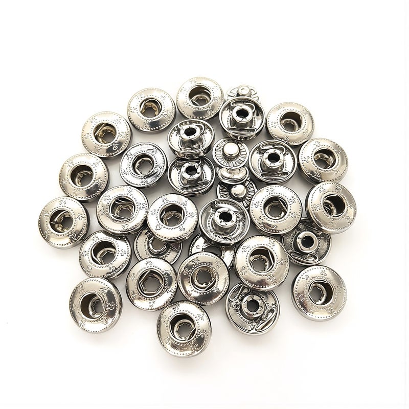 Premium No Loose 15mm Snap Buttons 12 Pcs Rust Proof Heavy Duty Long Lasting Repair Set - Image 4