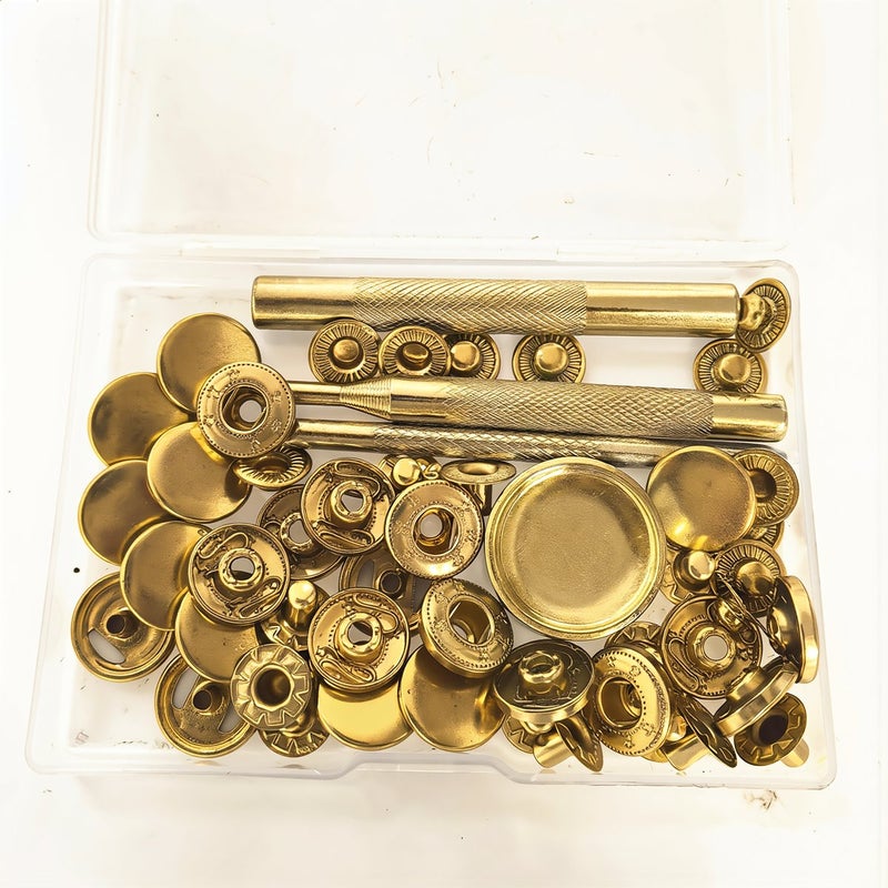 Premium No Loose 15mm Snap Buttons 12 Pcs Rust Proof Heavy Duty Long Lasting Repair Set - Image 2