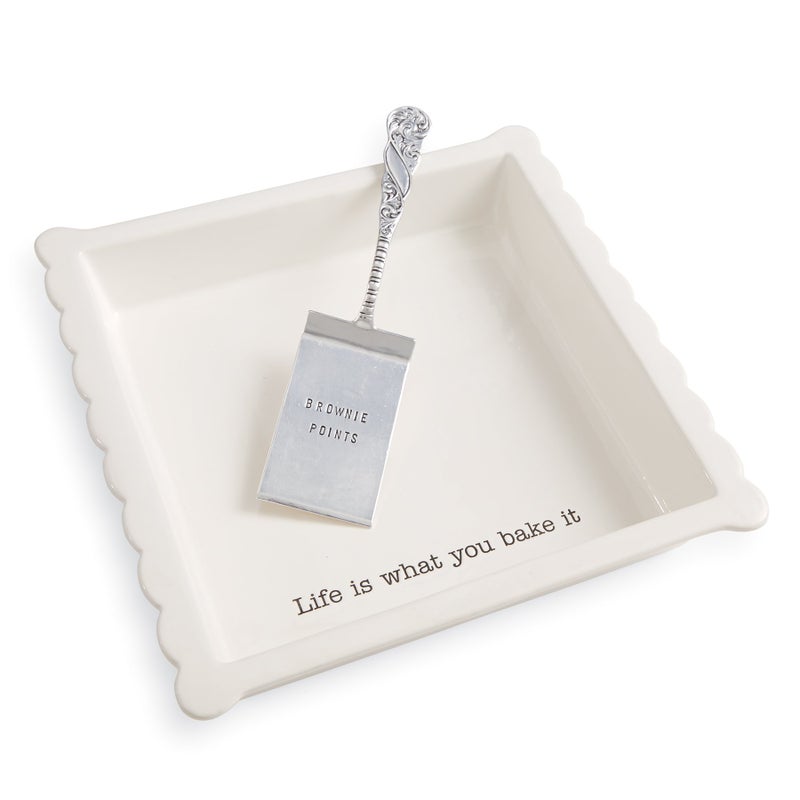 Mud Pie Brownie Baker Set, White - Image 1