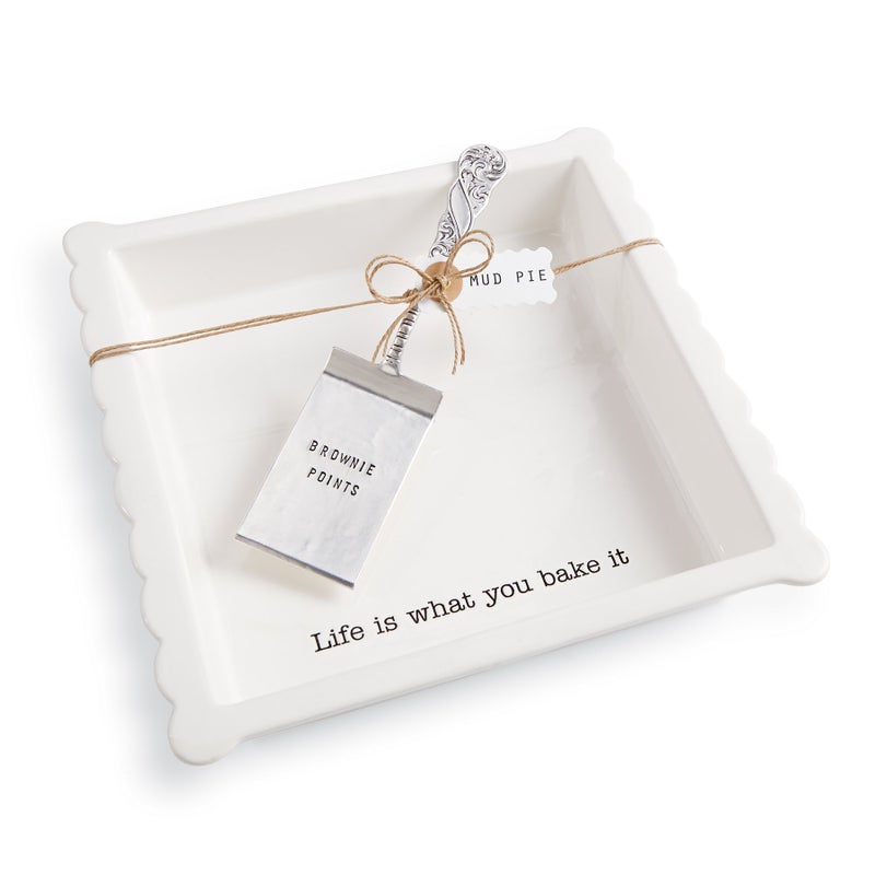 Mud Pie Brownie Baker Set, White - Image 2