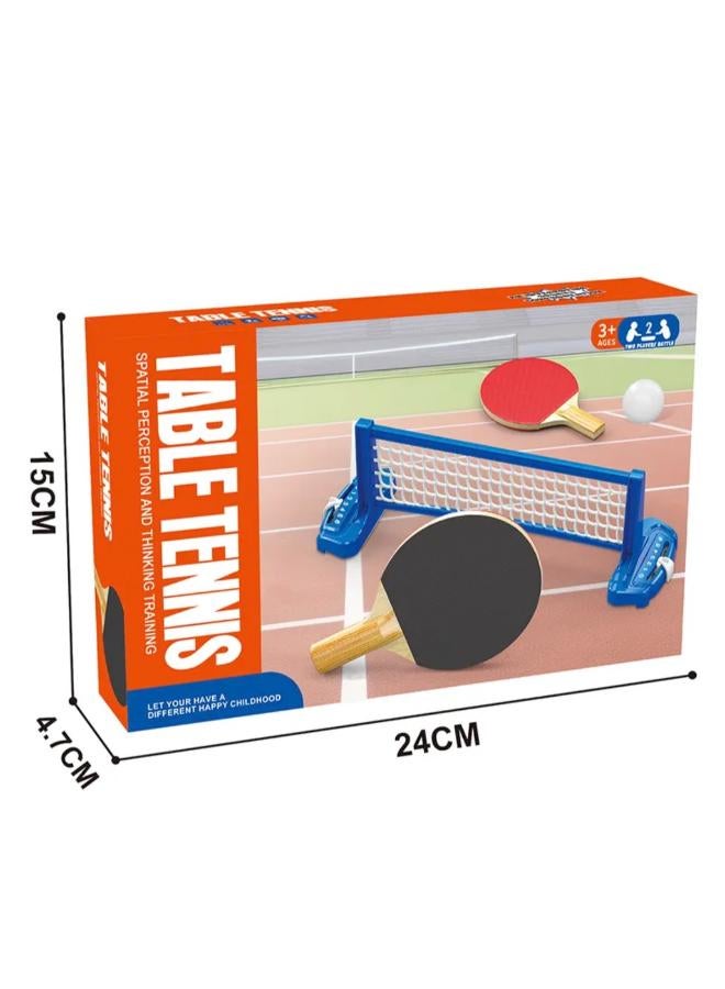 Table Tennis Toy Set for Kids – Mini Ping Pong Game with Net, 2 Paddles & Ball (Ages 3+)