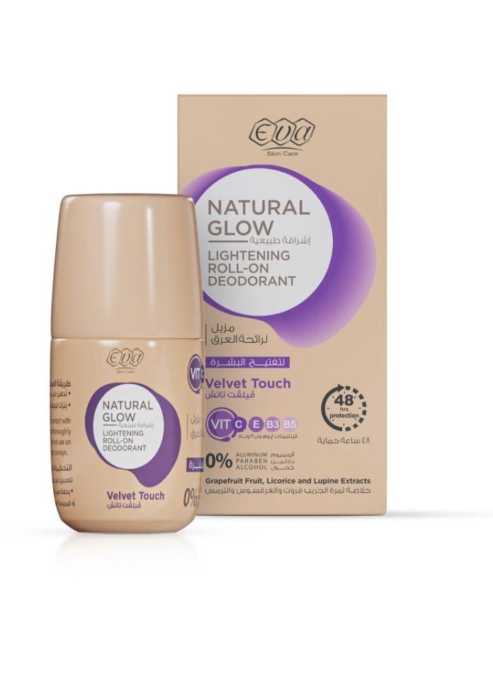 Eva Roll-on Natural Glow Velvet Touch Skin Lightening Deodorant 60 grams