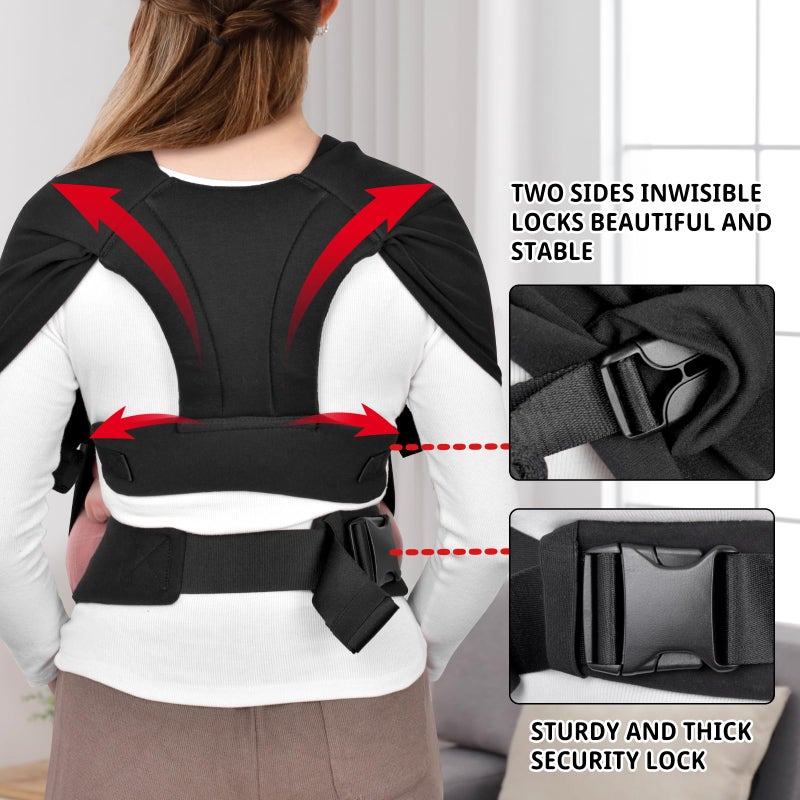 vrbabies Baby Wraps Carrier Sling, Baby Carrier for Newborns and Toddlers,Skin-Friendly and Soft Front Baby Carrier Wrap Perfect Newborn Gifts - Image 4